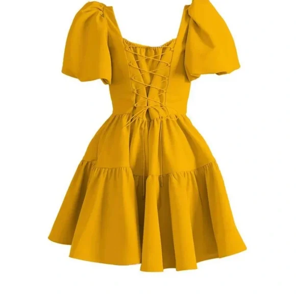 Chelsea Reece Yellow Mini Dress - Picture 3 of 3